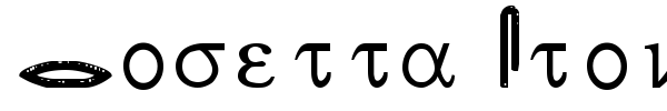 Rosetta Stone font preview